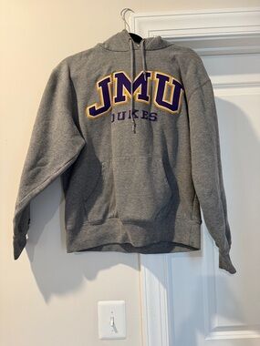 Jansport Gray Hoodie with Purple and Gold JMU Dukes Logo
